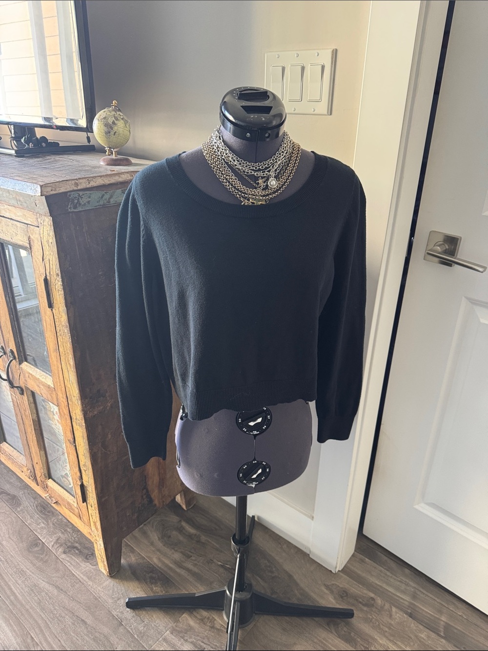 Sandro cropped 100% cotton sweater - sz 1 (xs) - AS IS